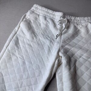 Quiet Luxury Quilted Joggers Cream Jones New York Sport Plus 1X Cozy Lounge